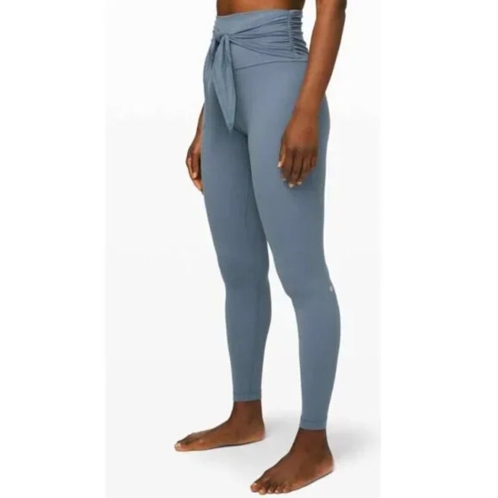 LULULEMON ATHLETICA Align Pant 28' 'Wrap Waist" in Blue Charcoal size 2